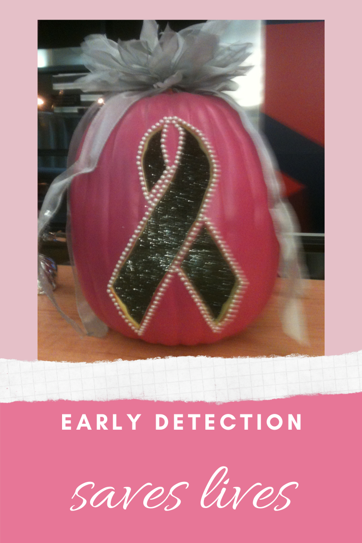 Breast cancer pink ribbon pumpkin Drawn by Inspiration